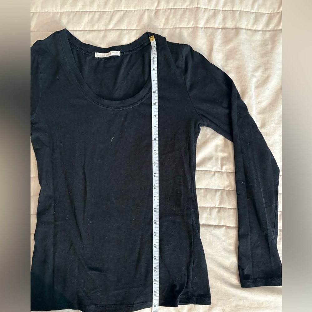 Active Basic Long Sleeve Tees - Black and Teal - Picture 15 of 15